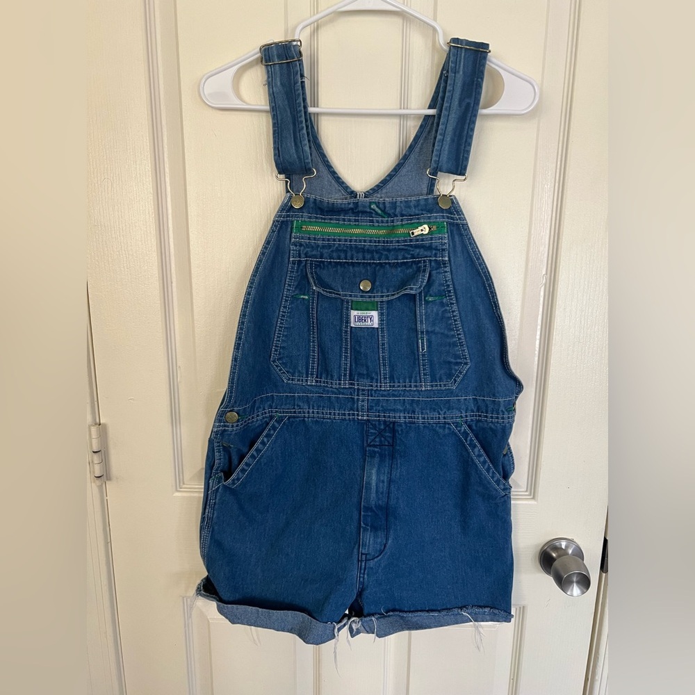 Liberty Denim Short Overalls Vintage Style Carpenter Bib Shorts